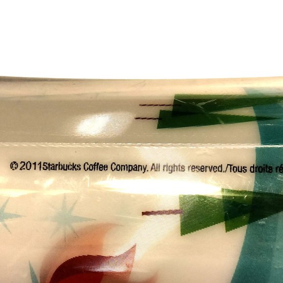 Starbucks Cup Winter Sledding Scene 2011 Blue white 8 OZ - Picture 9 of 14